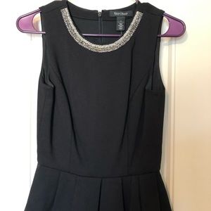 Dressy black asymmetrical top